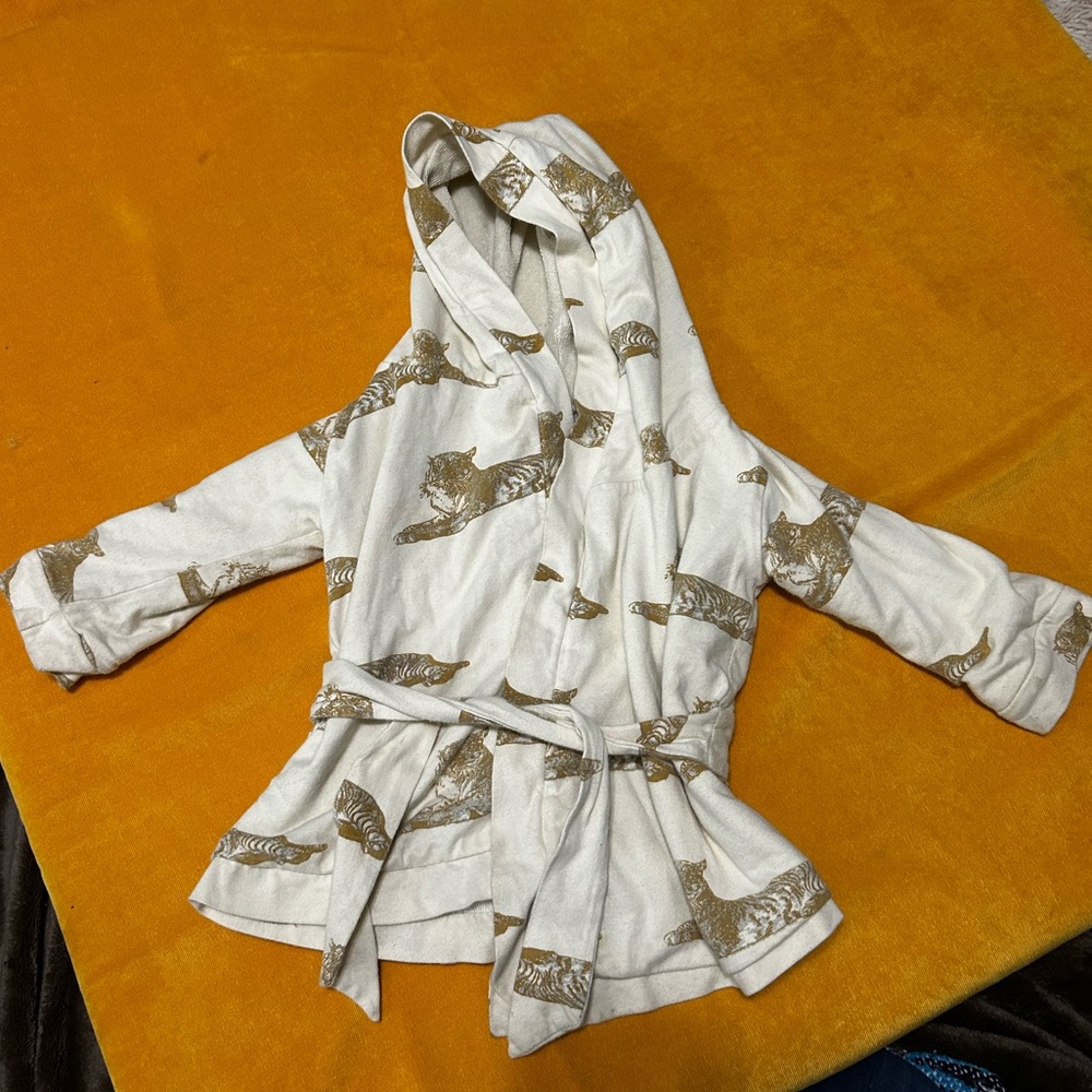 Kate Quinn Tigers organic cotton baby robe